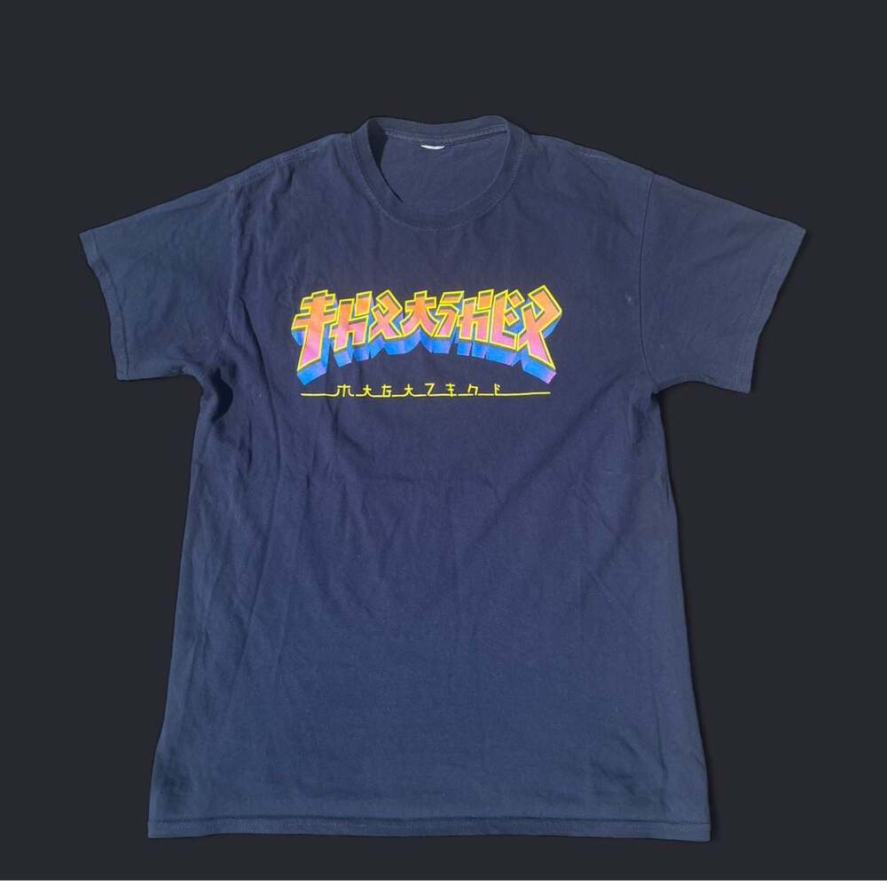 Thrasher Magazine Japanese Logo T-Shirt Black Men's Size M Skateboarding